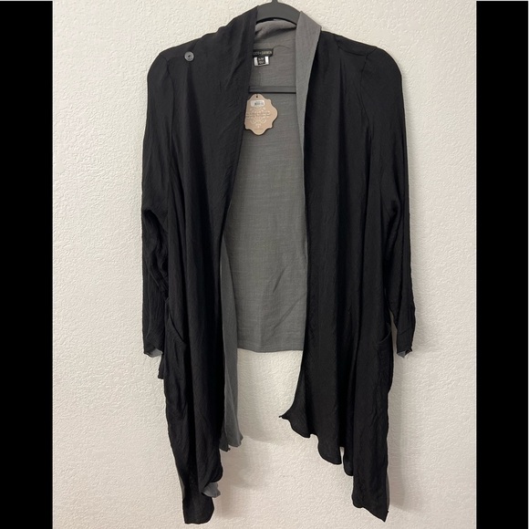 Coco +  Carmen black with grey lining cardigan size S/M - Picture 1 of 8